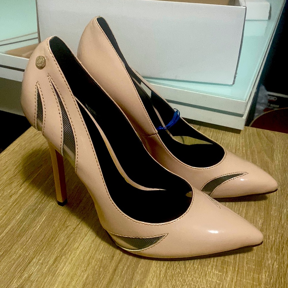 Versace Jeans couture pink/nude heels